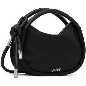 GANNI Black Mini Knot Bag